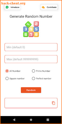 Generate Random Number screenshot