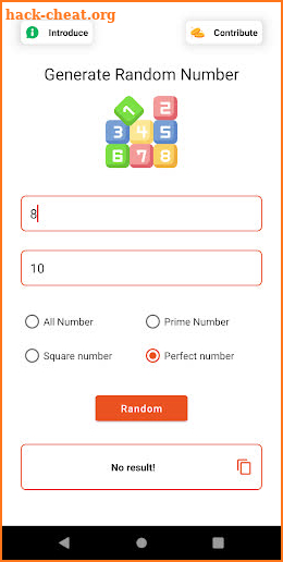 Generate Random Number screenshot