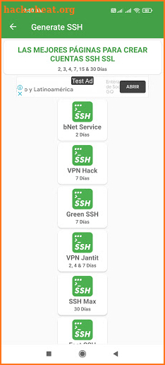 Generate SSH screenshot