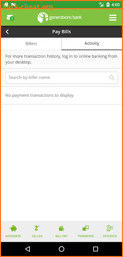 Generations Mobile Banking screenshot