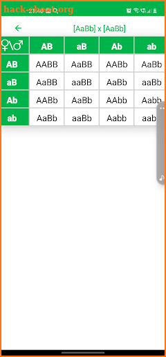 Genetic calculator screenshot