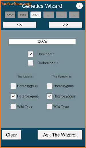 Genetics Wizard screenshot