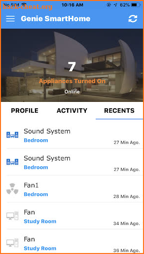 Genie Smart Home screenshot