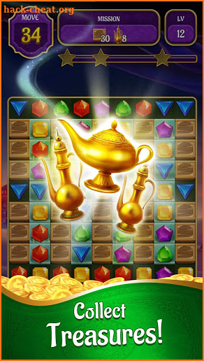 Genies & Gold - Match 3 Jewel & Gem Adventure screenshot