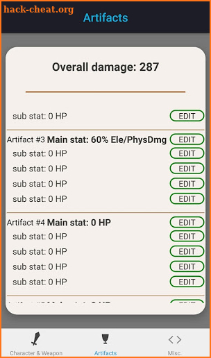 Genshin Damage Calculator screenshot