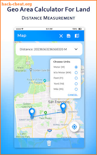 Geo Area Calculator For Land Distance Measurement screenshot