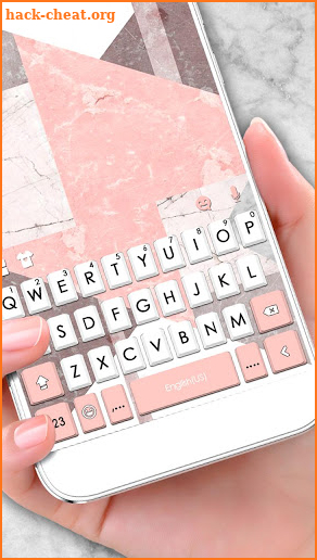 Geometric Coral Pink Keyboard Theme screenshot