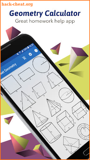 Geometry Calculator: Great homework help app free screenshot