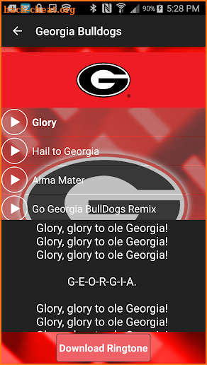 Georgia Bulldogs Ringtones screenshot