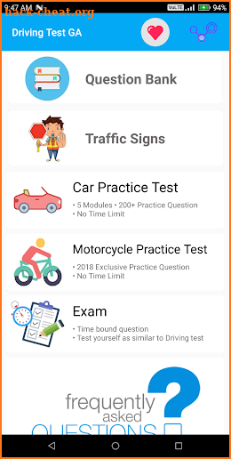 Georgia DMV Permit Practice Test 2018 screenshot