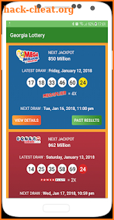 Georgia Lottery Results screenshot