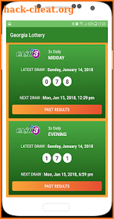 Georgia Lottery Results screenshot