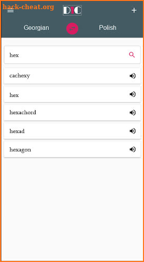 Georgian - Polish Dictionary (Dic1) screenshot