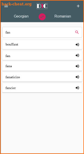 Georgian - Romanian Dictionary (Dic1) screenshot