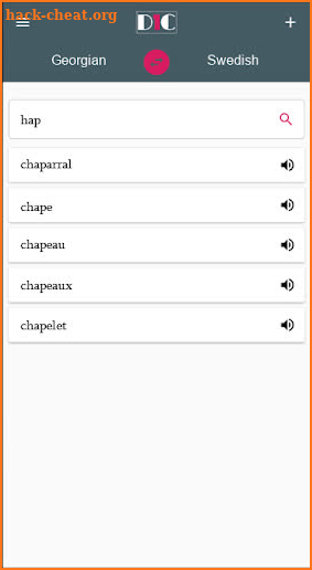 Georgian - Swedish Dictionary (Dic1) screenshot