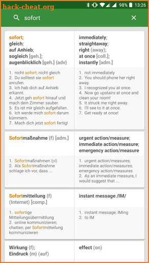 German English Dictionary PRO screenshot