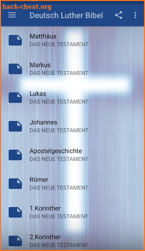 German Luther Bible screenshot