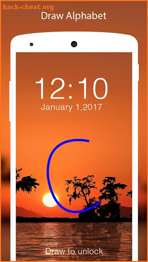 Gesture Lock Screen - Draw Signature & Letter Lock screenshot