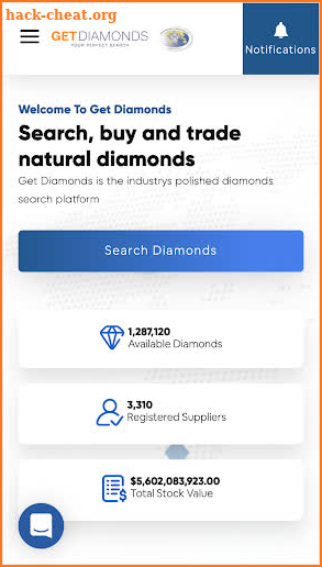 Get Diamonds - The largest diamond listing website screenshot