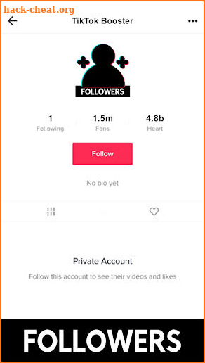 Get followers on TikkTok screenshot