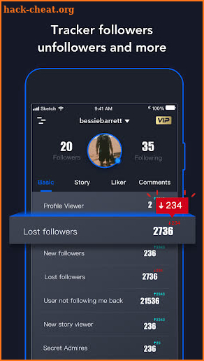 Get Followers Tracker - Like Reports for Instagram screenshot