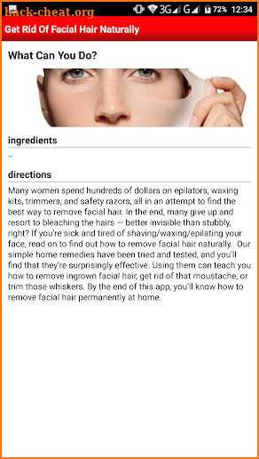 Get Rid Of Facial Hair Naturally screenshot