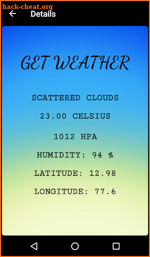 Get Weather App screenshot