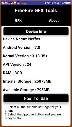 GFX Tool  - Free Fire Booster screenshot