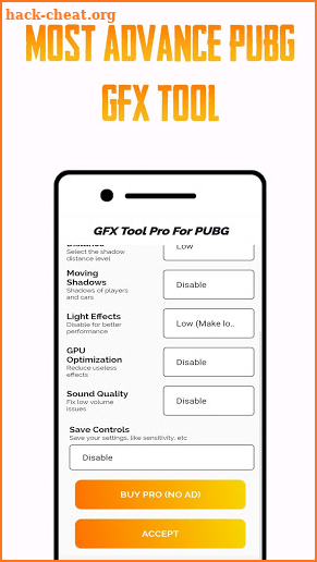 GFX Tool PUBG Pro (Advance FPS Settings + No Ban) screenshot