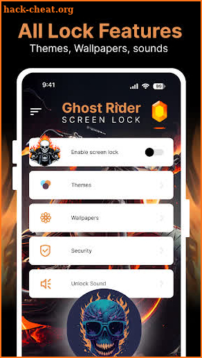 Ghost Rider - Zip Screen Lock screenshot