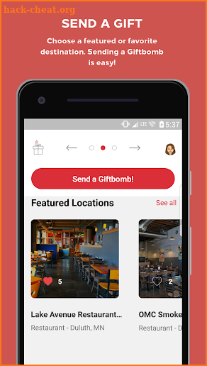 Giftbomb screenshot