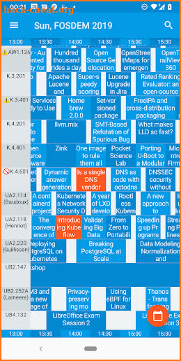 Giggity (schedule viewer) screenshot