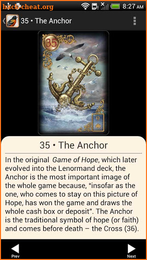 Gilded Reverie Lenormand screenshot