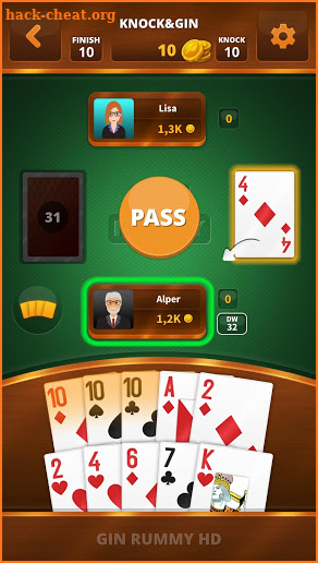 Gin Rummy HD - Offline Gin Rummy card game screenshot