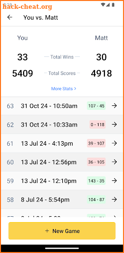 Gin Rummy Score Tracker screenshot