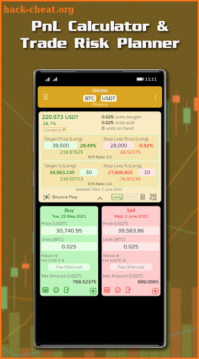 Ginto Crypto Trading Profit Calculator and Journal screenshot