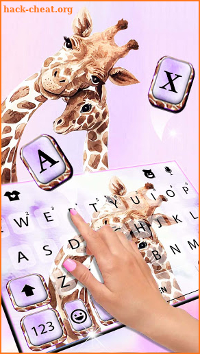 Giraffe Love Keyboard Background screenshot