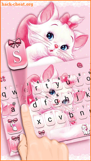 Girlish Kitty Keyboard Theme screenshot