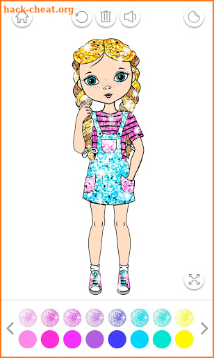 Girls Coloring Book for Kids Glitter screenshot