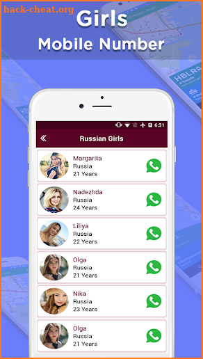 Girls Mobile Number screenshot