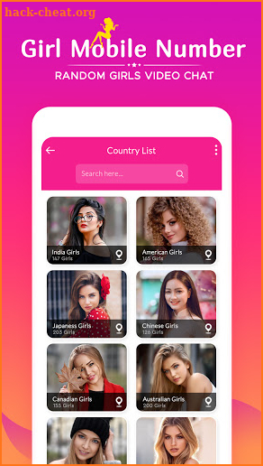 Girls Mobile Number Prank – Random Girl Video Chat screenshot