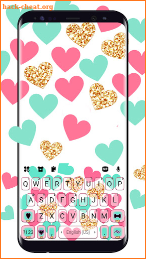 Girly Keyboard Background screenshot