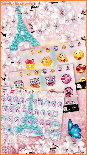 Girly Paris Keyboard - Girly theme screenshot