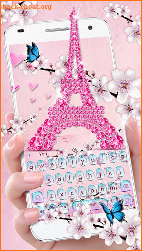 Girly Paris keyboard theme screenshot