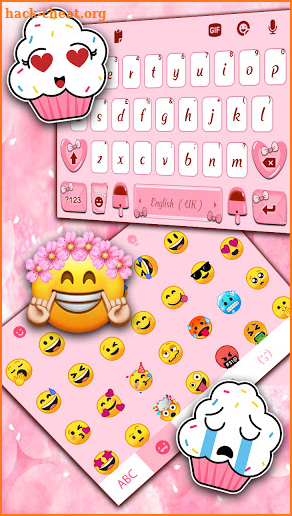 Girly Pink SMS Keyboard Background screenshot