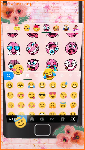 Girly Wall Flower Keyboard Theme screenshot