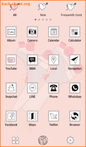 Girly Wallpaper Pink Roller-skates Theme screenshot