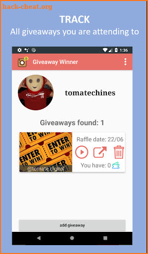 Giveaway Master screenshot