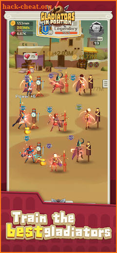 Gladiators in position screenshot