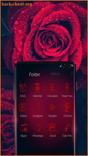 Glamorous Red Rose Launcher screenshot